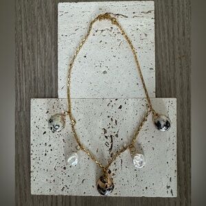 Shell & Pearl Charm Necklace
